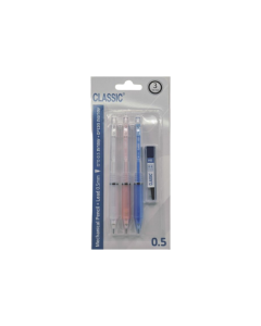 סט 3 עפרון מכני 0.5 CLASSIC בליסטר + עופרת