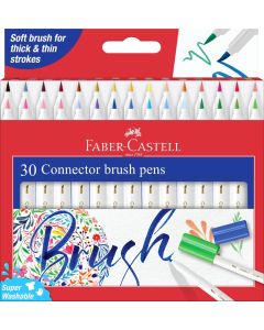 Faber Castell סט 30 טושי מברשת Connector