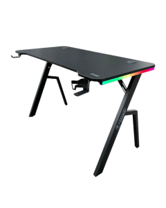 שולחן גיימינג תאורת RGB. אורך 120 ס"מ דגם R - שחור