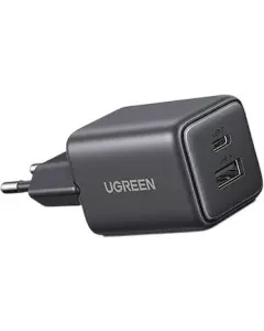 מטען קיר כפול USB-C 20W GaN 1A1C שחור