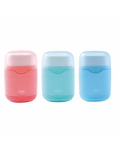 מחדד מיכל 2 חורים עם מחק DELI EH590