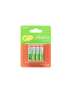 מארז 4 סוללות אלקליין GP C4 1.5V  AAA