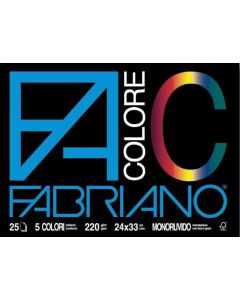 Fabriano בלוק לרישום - Blocco colore 220 גרם 24X33 ס"מ 25