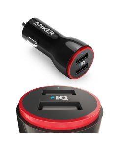 מטען לרכב Anker Elite USB PORT+Lightning Cable24W