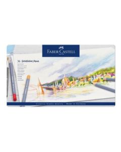 Faber Castell סט 36 עפרונות מים קופסת מתכת Goldfaber Aqua
