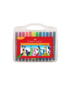 Faber Castell מזוודת 12 טושים ג'מבו