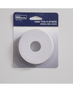 סלוטייפ ספוגי דו צדדי בבליסטר (24mmX5mX2mm)