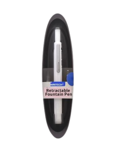 WRITECH עט נובע עם לחצן לבן - דיו כחול