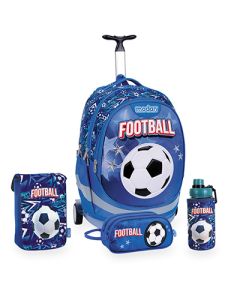 תיק כדורגל כוכבים FOOTBALL באדום  מארז מנצח