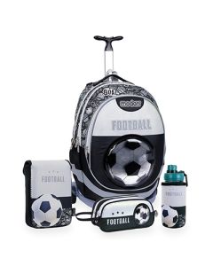 תיק כדורגל Football שחור לבן   מארז מנצח
