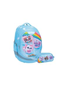 תיק אורטופדי +קלמר ריינבוקורן תכלת שלישיה Air Flex Bag MODAN