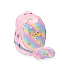 תיק + קלמר לב מלא בפרחים  Air Flex Bag