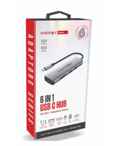 מתאם ENERGY Type-C to USB3.0*2+SD+TF+Type-C+HDMI