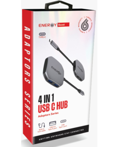 מתאם ENERGY Type-C to USB3.0*2+Type-C*2