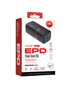 סוללת גיבוי ENERGY 20000 mAh 70W שחור