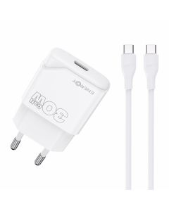 מטען קיר ENERGY GaN PD30WC1+C to C 1.2m White