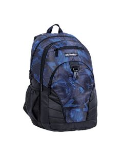 תיק גב הילה בנים רקע שחור V כחול EXPLORE 2in1