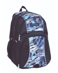 תיק גב דן בנים בד תפרים שחור כחול תכלת EXPLORE 2in1