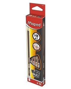 עפרונות אורטופדיים + מחק HB חב-12 MAPED