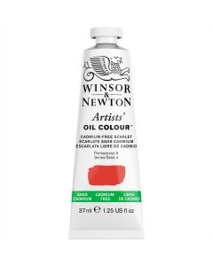 Winsor & Newton צבע שמן ארטיסט 37 מ"ל Cadmium Free Scarlet מספר גוון:W0903 סריה 4
