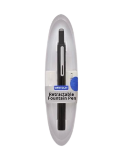 WRITECH עט נובע עם לחצן שחור - דיו כחול