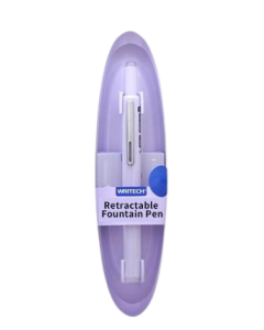WRITECH עט נובע עם לחצן סגול - דיו כחול