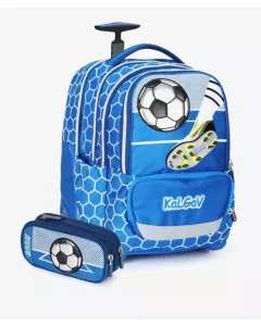 תיק + קלמר כחול Itrolly Soccer Game