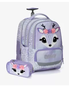 תיק + קלמר לילך Itrolly Deer