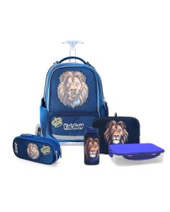 סט המארז המושלם X-FIX נייבי Schoolbag Lion