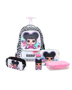 סט המארז המושלם X-FIX שחור/לבן Schoolbag Lol Party