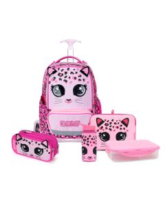 סט המארז המושלם X-FIX ורוד Schoolbag Tiger