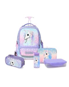 סט המארז המושלם X-FIX לילך Schoolbag Unicorn
