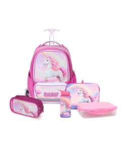 סט המארז המושלם X-FIX ורוד כהה Schoolbag Magical Unicorn