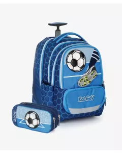 תיק + קלמר כחול  ITrolly  Soccer Game