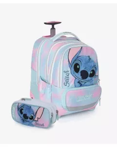 תיק + קלמר תכלת/ורוד   Itrolly  Stitch