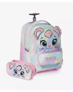 תיק + קלמר ורוד בהיר/פסטל  Itrolly  Sweety