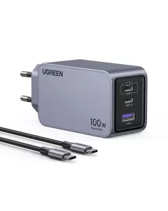 מטען קיר UGREEN NEXODE PRO 100W GAN + כבל CTC