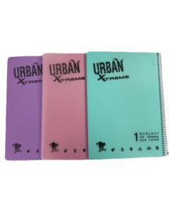 מחברת ספירל פסטל URBAN  נושא 1 משובץ חב-3