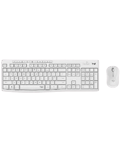 סט מקלדת ועכבר אלחוטי Logitech Combo MK-295 לבן