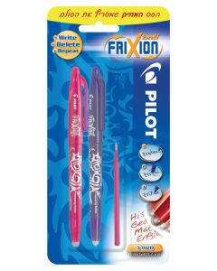 עט ג'ל ורוד + סגול PILOT FRIXION 0.7