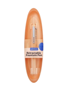 WRITECH עט נובע עם לחצן כתום - דיו כחול