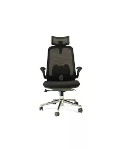 כיסא מנהלים כולל משענת ראש ד"ר גב  EDISON TOP שחור