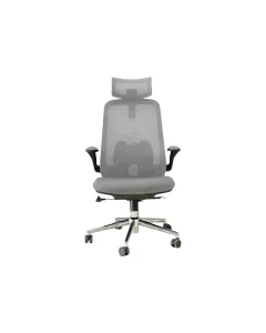 כיסא מנהלים כולל משענת ראש ד"ר גב  EDISON TOP אפור