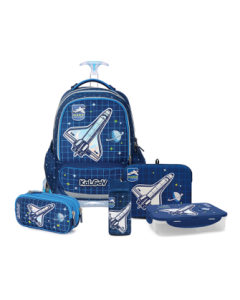 כחול T.Schoolbag Space סט המארז המושלם