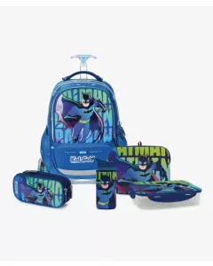 כחול T.Schoolbag Batman סט המארז המושלם