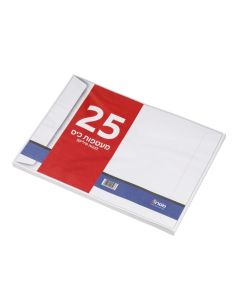 מעטפות  24/34 לבן - ארוז 25