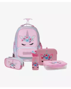ורוד T.Schoolbag Unicorn Quilt סט המארז המושלם