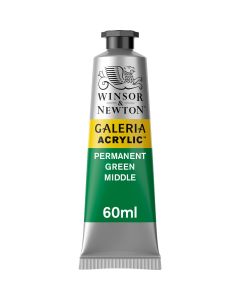 Winsor & Newton צבע אקריליק - Galeria 60 מ"ל מס' גוון:Permanent Green middle