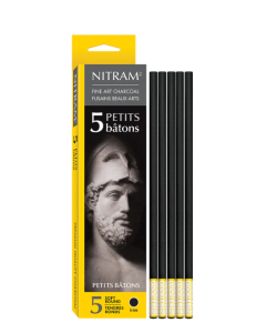 NITRAM סט 5 מקלות פחם 6 מ"מ עגול רך