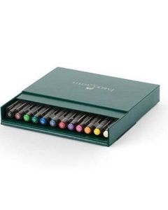 טוש מכחול סט 12 יח Faber Castell  Pitt artist pen B
